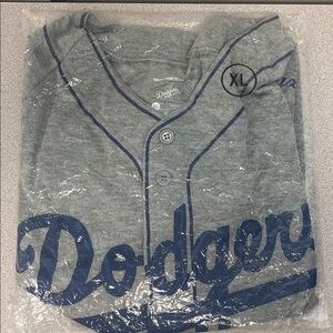 Majestic Gray Dodgers Jersey with Blue Accents